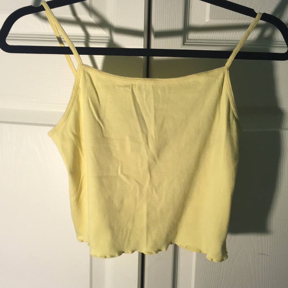 Yellow crop top